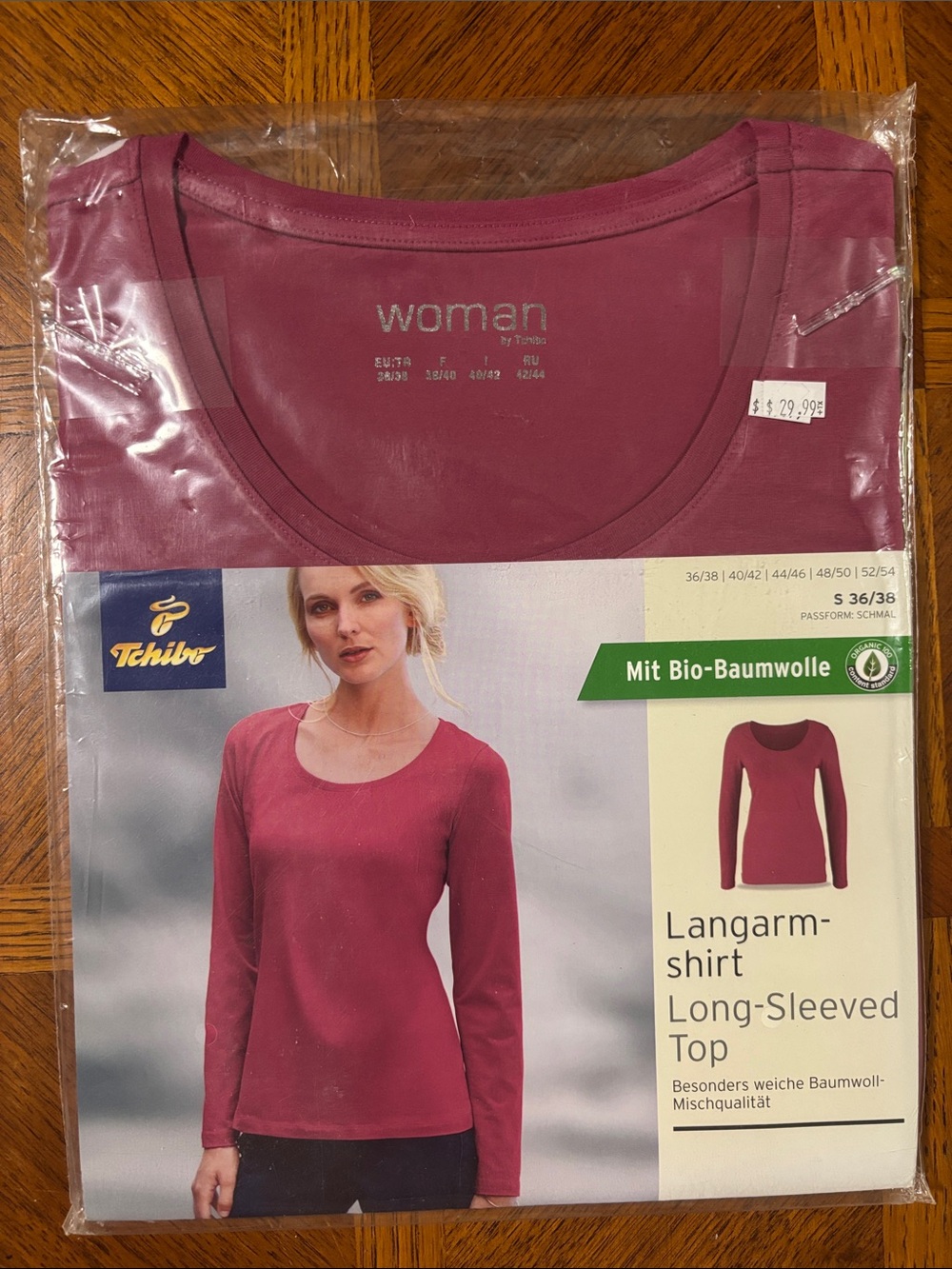 Woman Long-Sleeved Top - Raspberry